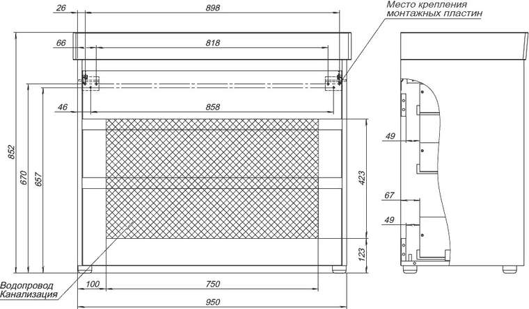 Тумба для комплекта Nova Lite