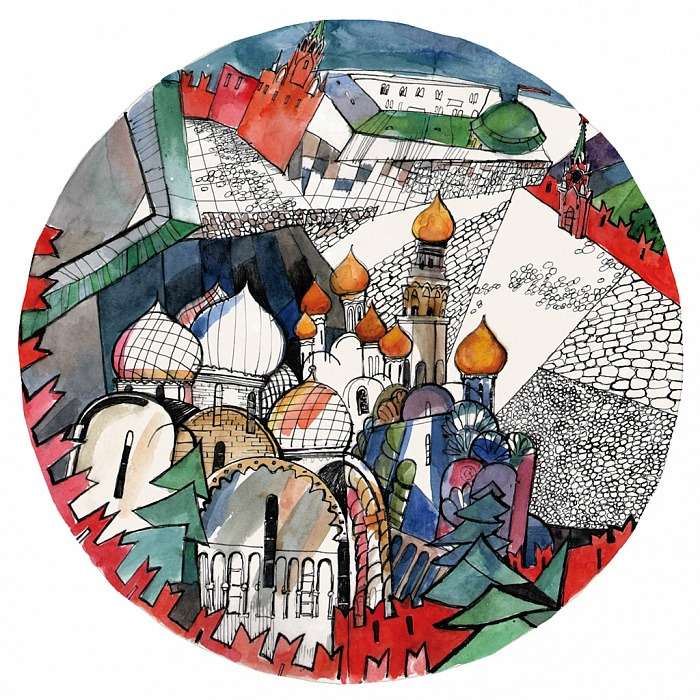 Тарелка сувенирная с волнистыми краями Соборная площадь