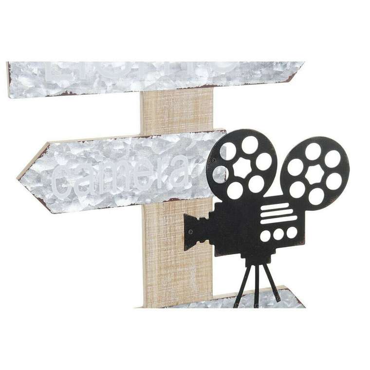 Настенный декор 32 x 2 x 70 cm Чёрный Серый Vintage (2 штук)