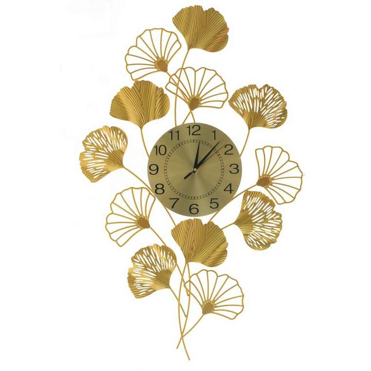 Часы декоративные настенные Панно золотого цвета