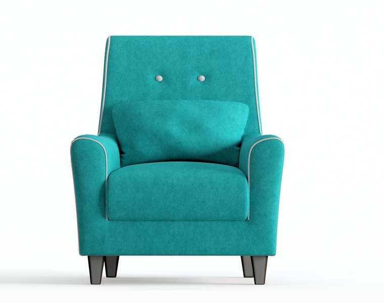 Кресло Мерлин в обивке из вельвета бирюзового цвета