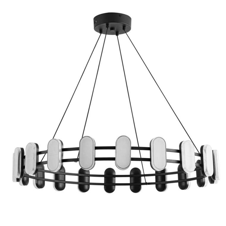 Люстра подвесная Lumion Ovela 8342/40L черный/белый металл/акрил LED 40W 4000K 220V