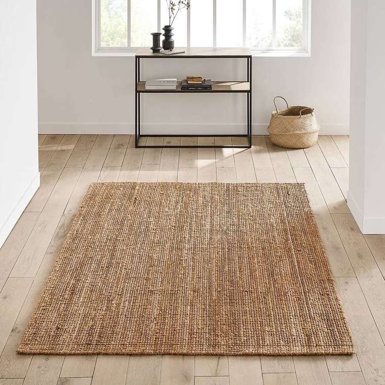 Ковер из джута Aftas 120x170 бежевого цвета