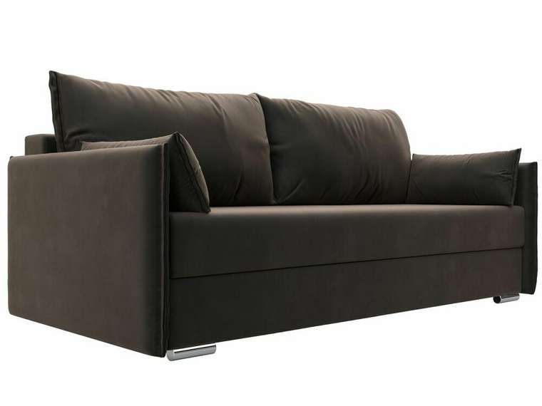Прямой диван-кровать Сайгон коричневого цвета