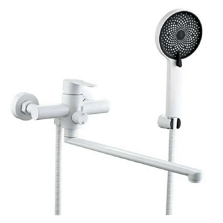 Смеситель для ванны Fmark FS8225W, белый
