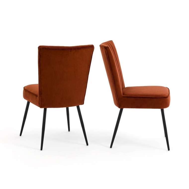 Комплект из двух винтажных стульев в стиле 50-х Ronda коричневого цвета