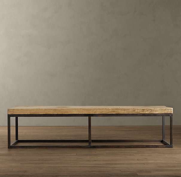 Кофейный столик Reclaimed french floorboard большой и узкий