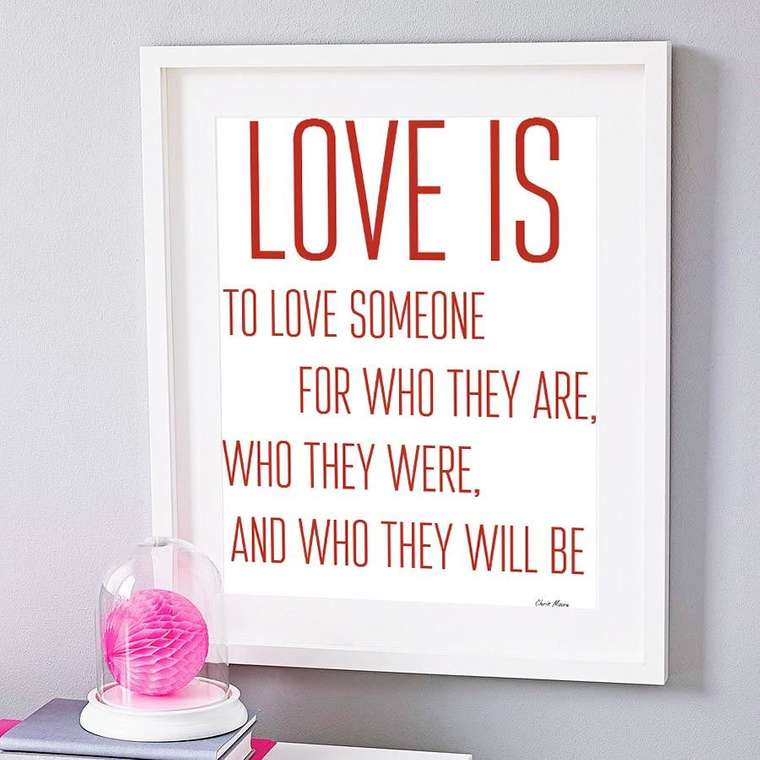 Постер в рамке Love is 