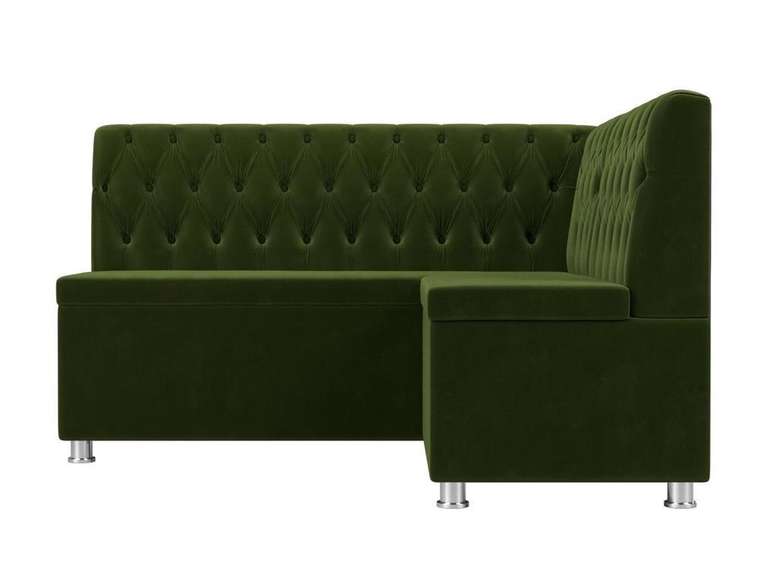 Кухонный угловой диван Мирта зеленого цвета правый угол