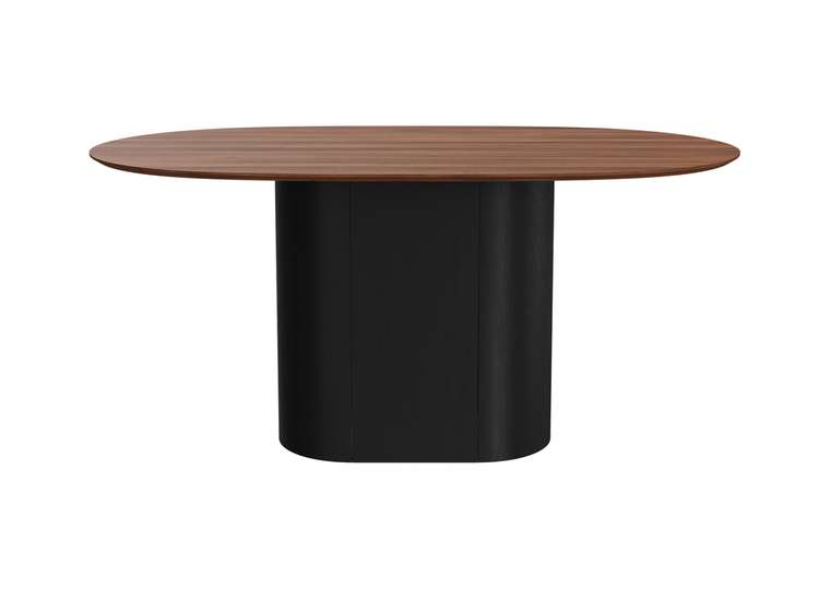 Овальный обеденный стол Type 160 черно-коричневого цвета