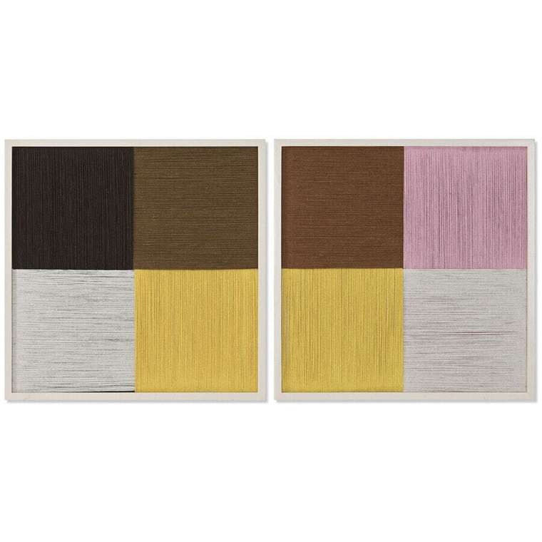 Картина В клетку город 50 x 3 x 50 cm (2 штук)