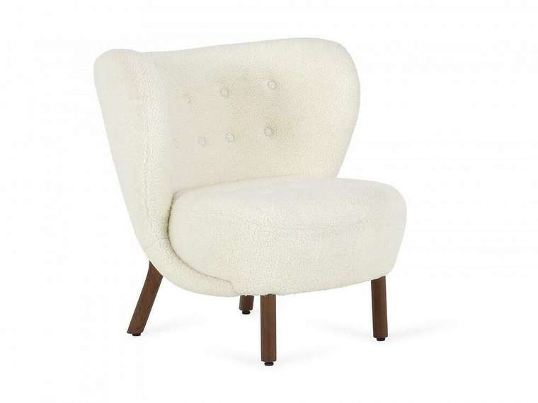Кресло Lounge Wood белого цвета