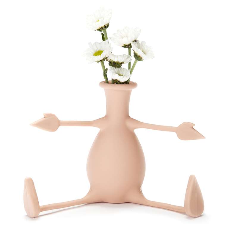 Ваза для цветов с гибкими ручками Peleg Design florino персиковая