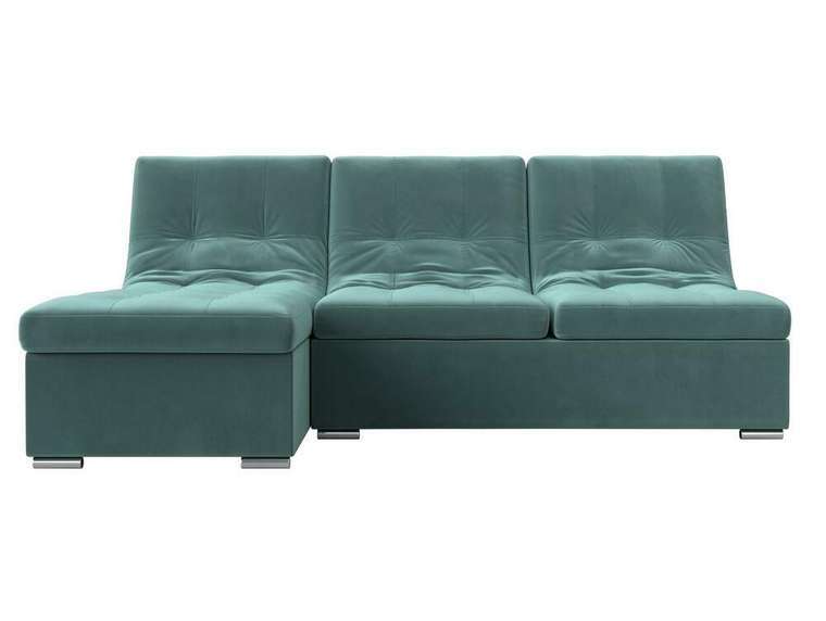 Угловой диван-кровать Релакс бирюзового цвета угол левый