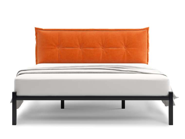 Кровать Лофт Cedrino 180х200 оранжевого цвета без подъемного механизма