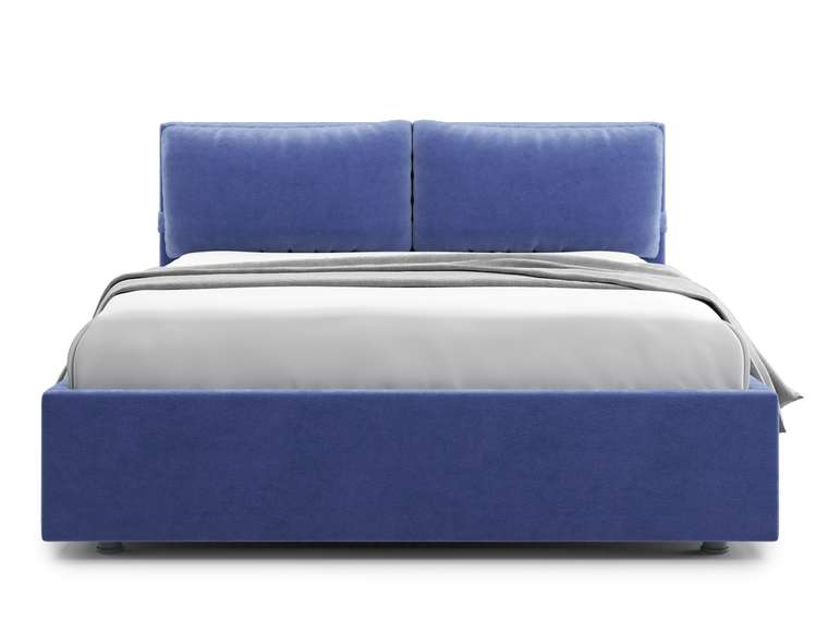 Кровать Trazimeno 140х200 синего цвета с подъемным механизмом