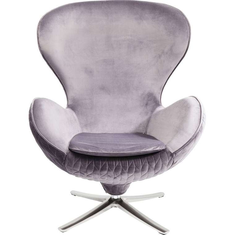 Кресло вращающееся Lounge серого цвета