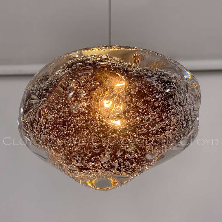 Подвесной светильник Cloyd VOCAL P1 / хром - розовое стекло