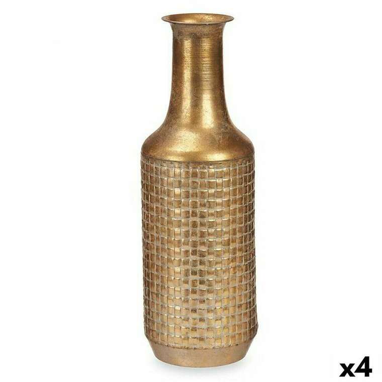 Кувшин Позолоченный Металл 14 x 46 x 14 cm (4 штук) С облегчением