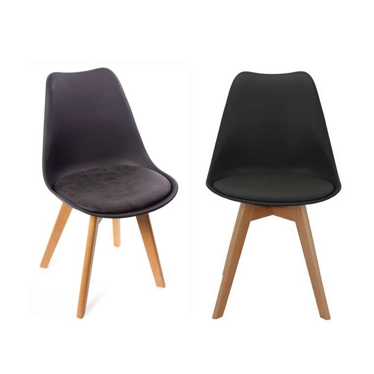 Набор из двух стульев Eames Bon чёрного цвета