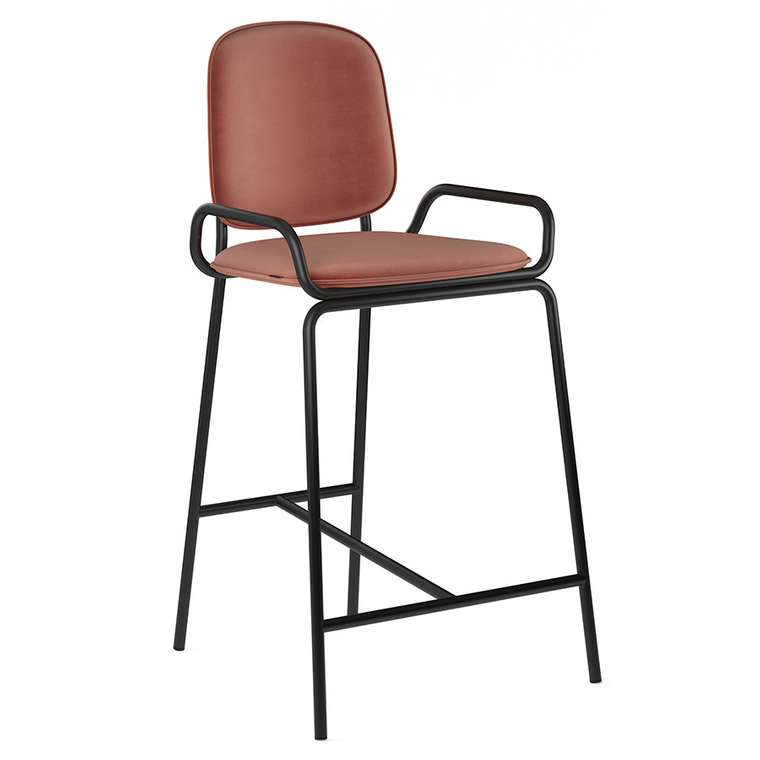 Полубарный стул Ror темно-красного цвета