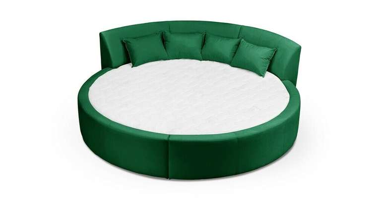 Кровать Индра 200х200 зеленого цвета без подъемного механизма