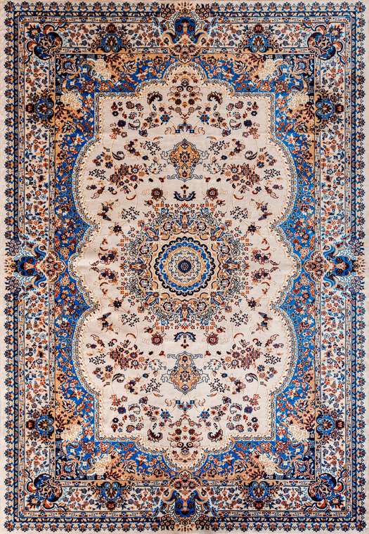 Ковер Silk medina 160x230 бежево-синего цвета