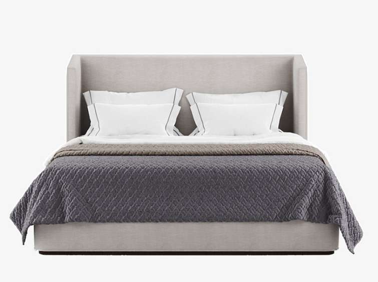 Кровать Alessia Fabric 140х200 светло-серого цвета