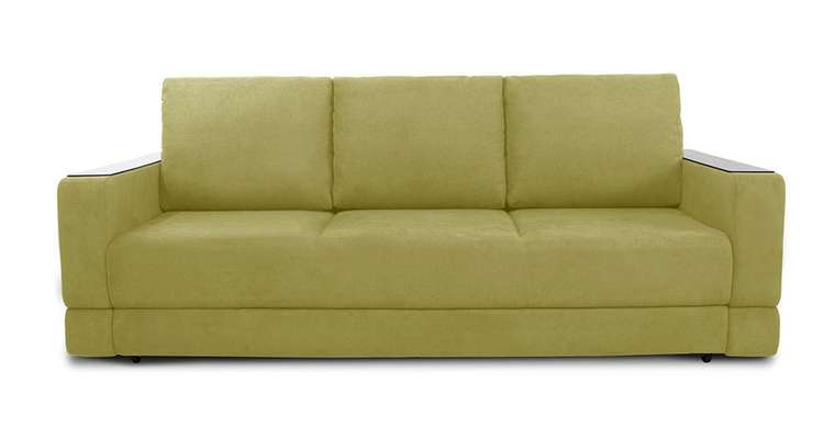 Прямой диван-кровать Джастин зеленого цвета