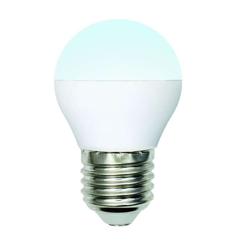 Лампа светодиодная E27 6W 4000K шар матовый белого цвета