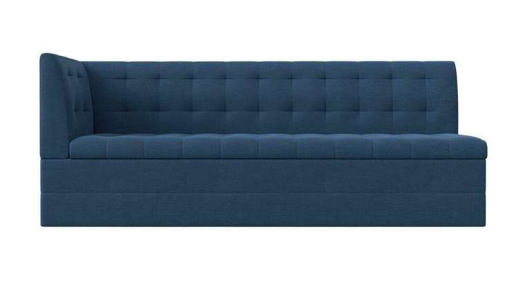 Угловой диван-кровать Бриз синего цвета с углом слева