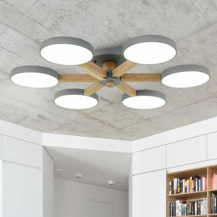 Потолочная люстра TURNA 6 Gray