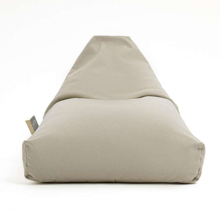 Кресло-мешок XL из натурального хлопка серо-бежевого цвета