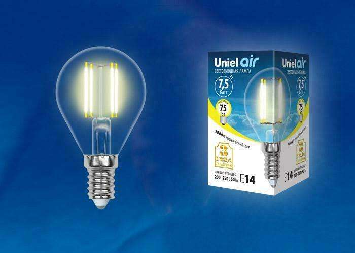 Филаментный AIR C LED-CW35-7,5W/WW/E14/CL GLA01TR картон