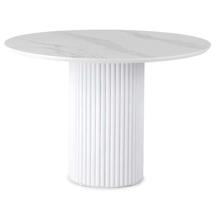 Обеденный стол Барел 110х110 белого цвета