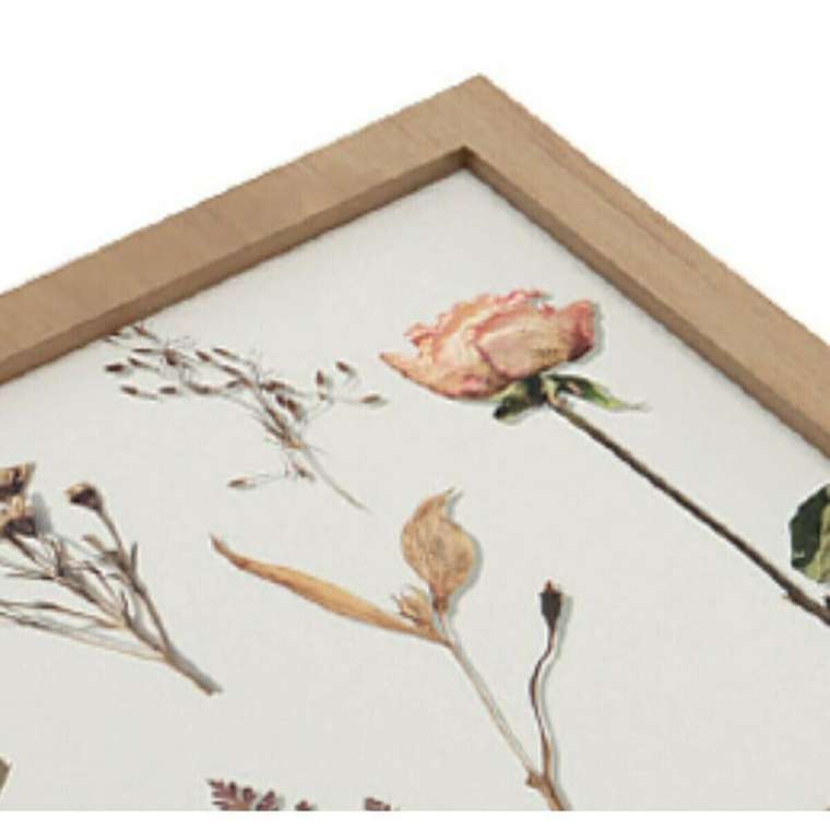 Декоративная коробка Цветы Деревянный MDF 24 x 7 x 24 cm