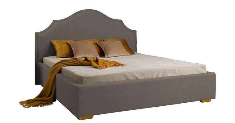 Кровать Holly 160х200 темно-серого цвета