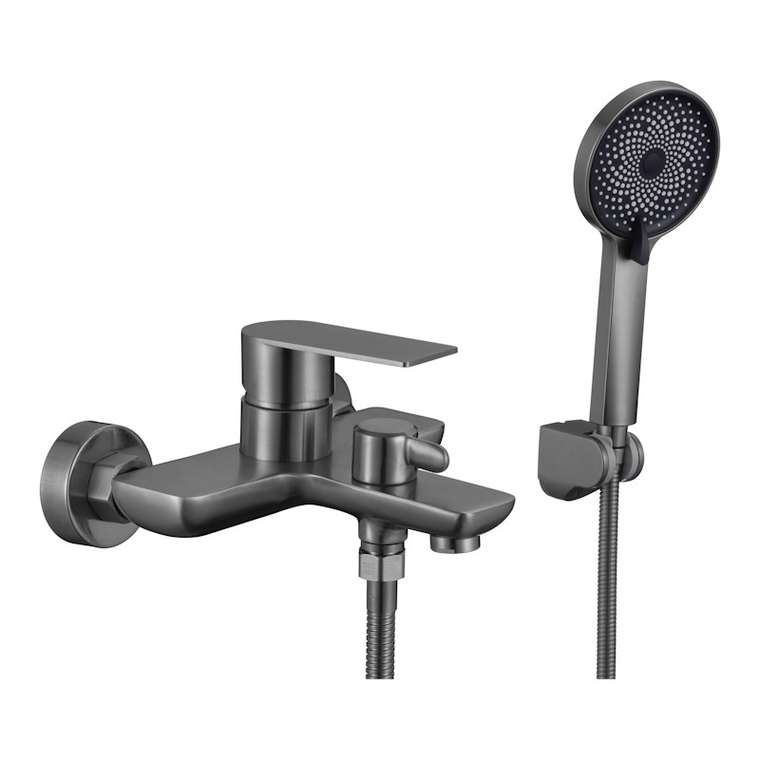 Смеситель для ванны Fmark FS8803Q, графит