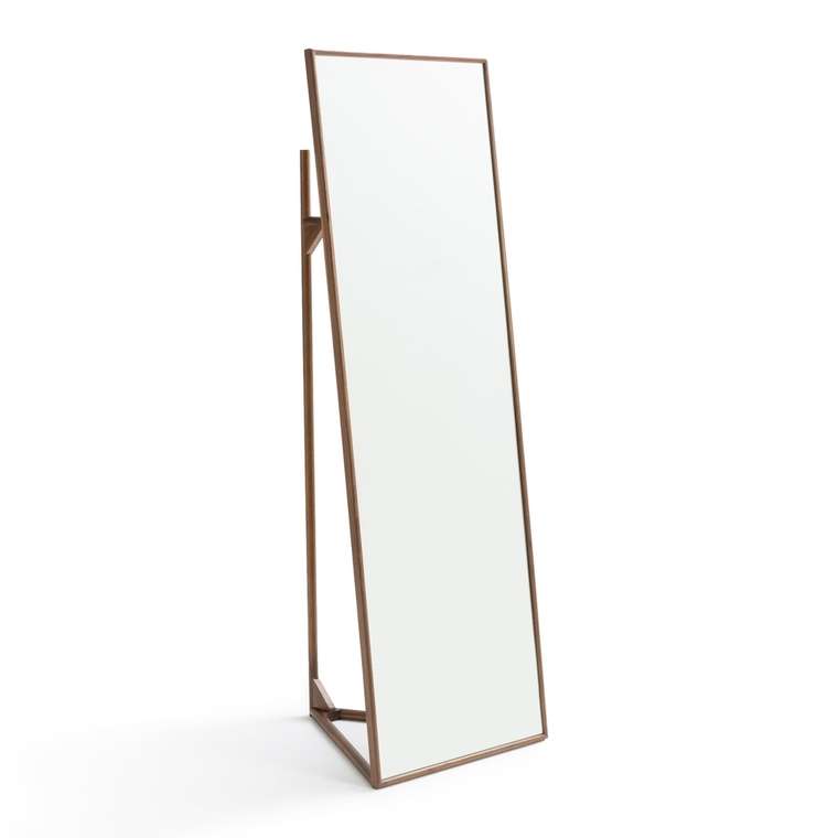 Зеркало-Психея напольное с рамкой из массива орехового дерева Zindlo коричневого цвета