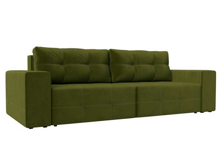 Прямой диван-кровать Перри зеленого цвета