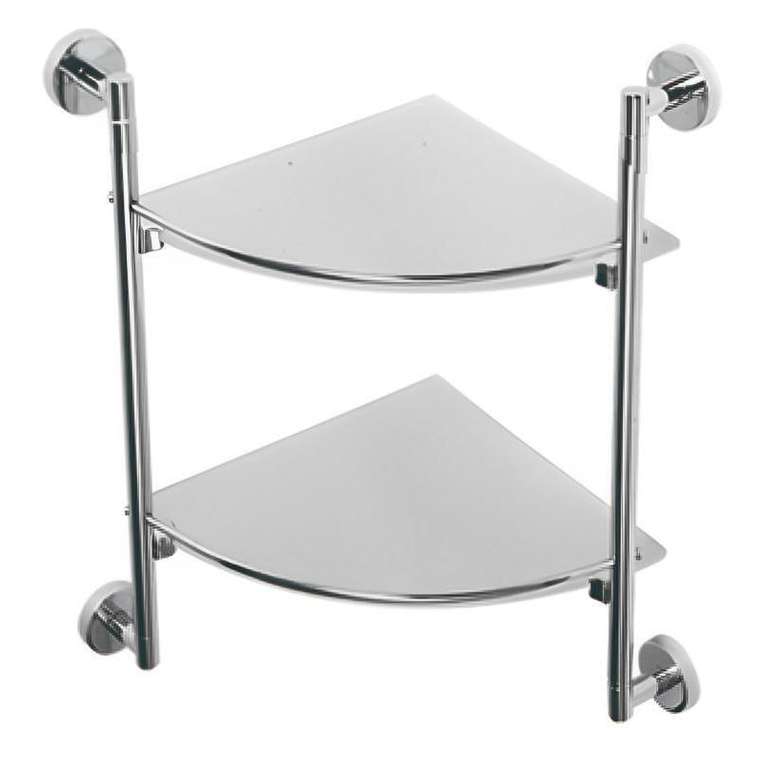 Полка стеклянная угловая D-Lin D262100, хром