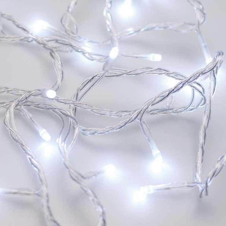 Светодиодная гирлянда ARD-STRING-HOME-5000-CLEAR-50LED-STD WHITE (230V, 3.5W) (Ardecoled, IP20) 025751