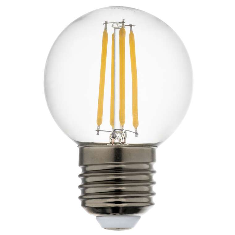 Лампа LED FILAMENT 220V G50 E27 6W=65W 400-430LM 360G CL 4000K 30000H формы шара