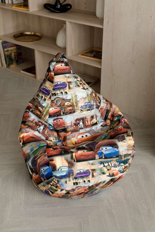 Кресло-мешок Тачки L коричневого цвета