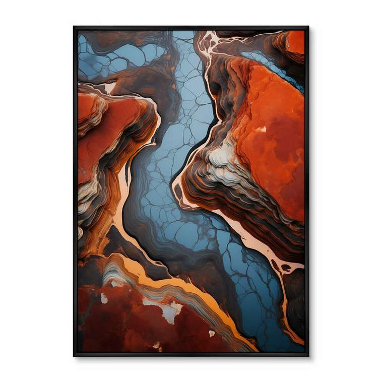 Репродукция картины Stone color palettes, angles and shapes, No 1, 2024г.