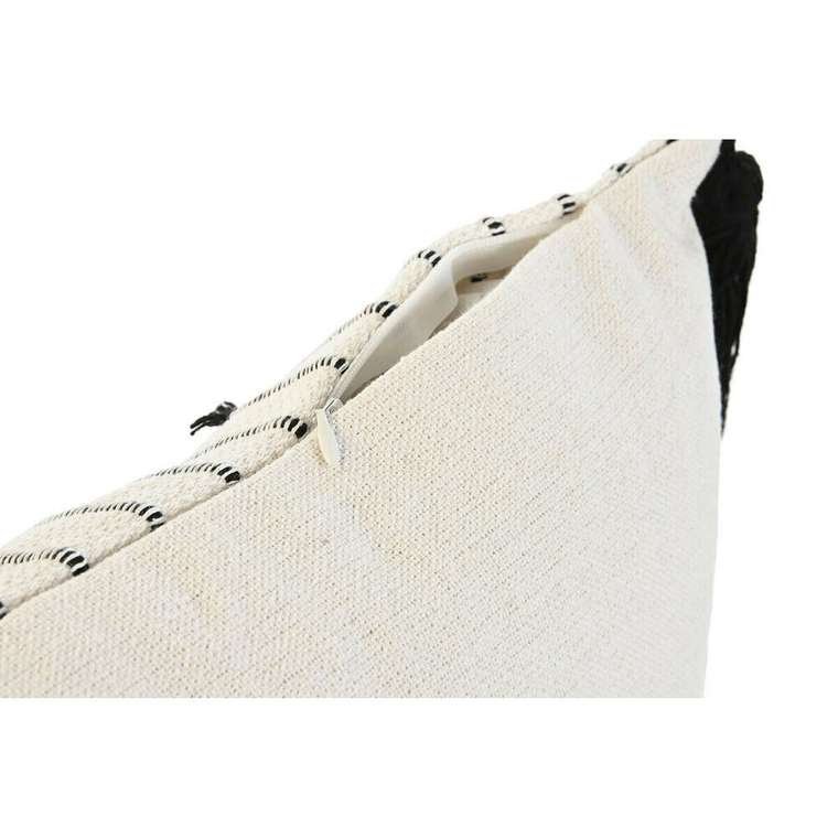 Подушка Белый Чёрный ромбы 50 x 15 x 30 см