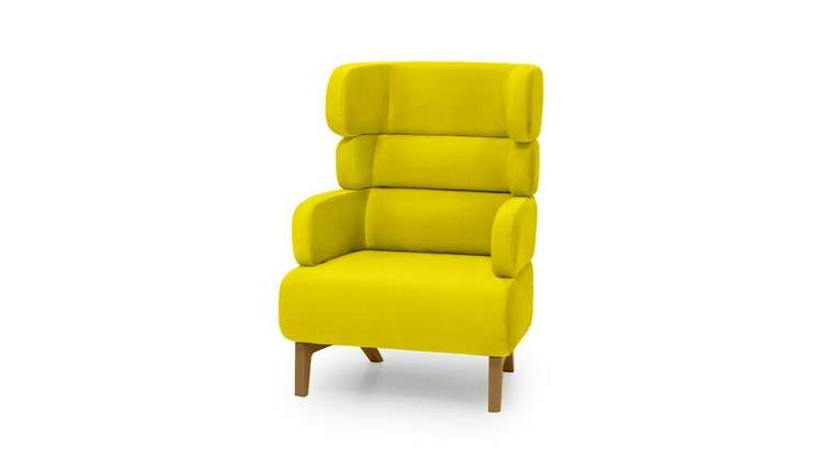 Кресло для отдыха Арт желтого цвета