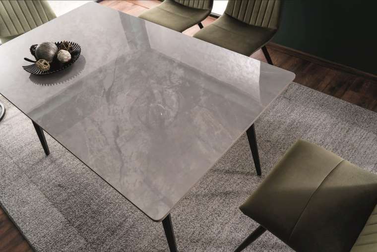 Стол обеденный Ivy 140 серо-черного цвета