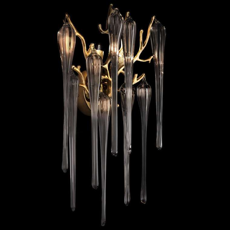 Настенный светильник Waterfall 10350/2W AB (стекло, цвет прозрачный)