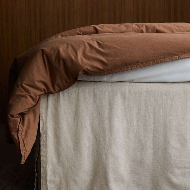 Покрывало из смесового льна в двуспальном/королевском размере